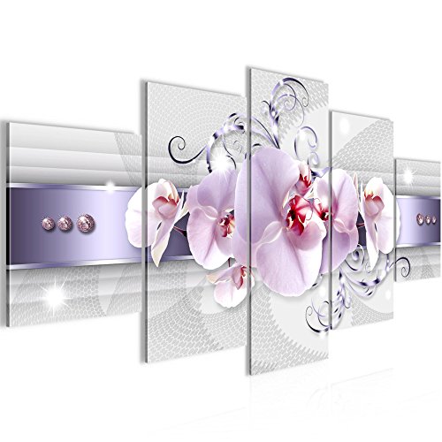 Orchidee Blumen Bild Kunstdruck auf Vlies-Leinwand B375