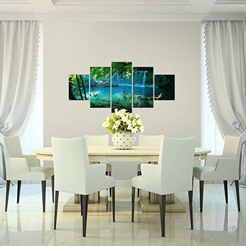 Wasserfall Landschaft Bild Kunstdruck auf Vlies-Leinwand L144