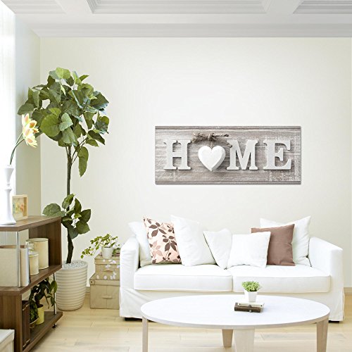 Home Herz Bild Kunstdruck auf Vlies-Leinwand H031