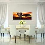 Afrika Elefant Bild Kunstdruck auf Vlies-Leinwand Af035