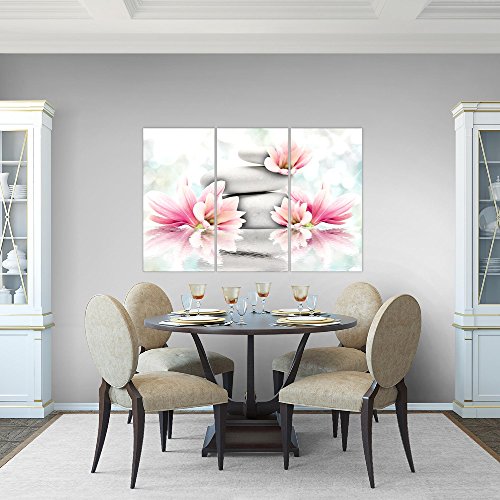 Magnolien Blumen Bild Kunstdruck auf Vlies-Leinwand B299