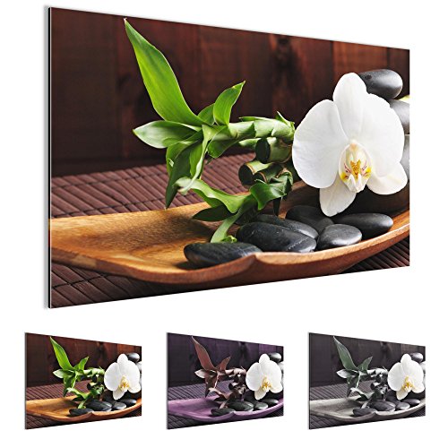Feng Shui Orchidee Bild Kunstdruck auf Vlies-Leinwand F069