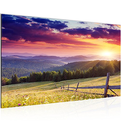 Sonnenaufgang Landschaft Bild Kunstdruck auf Vlies-Leinwand L050