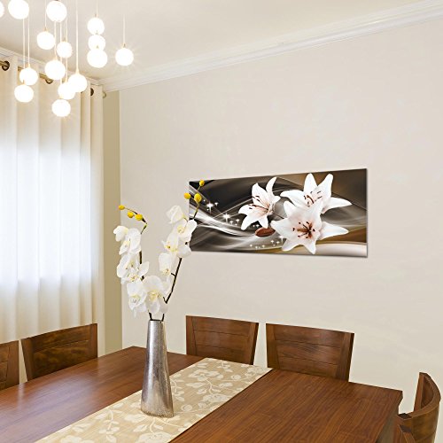 Lilie Blumen Bild Kunstdruck auf Vlies-Leinwand B190
