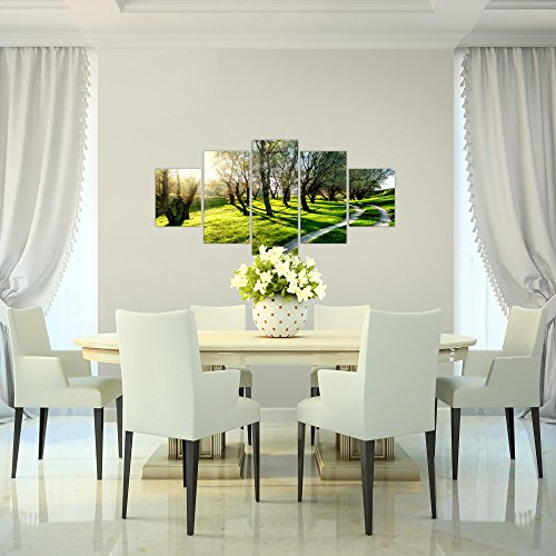 Wald Landschaft Bild Kunstdruck auf Vlies-Leinwand L092