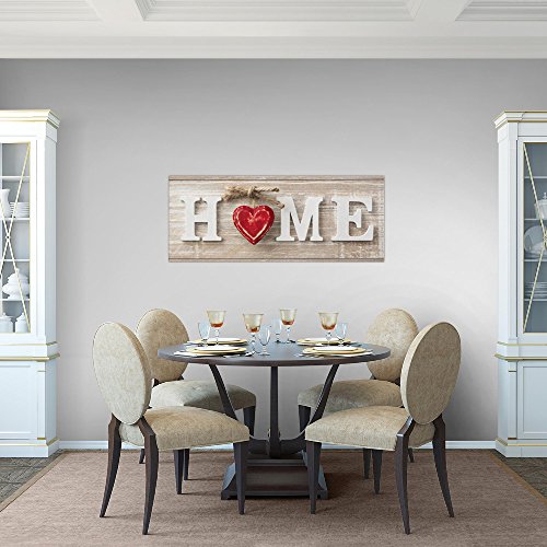 Home Herz Bild Kunstdruck auf Vlies-Leinwand H026