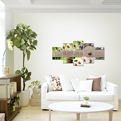 Feng Shui Orchidee Bild Kunstdruck auf Vlies-Leinwand F073