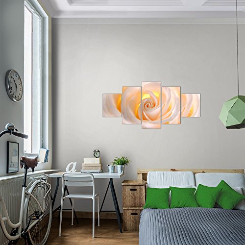 Rose Blumen Bild Kunstdruck auf Vlies-Leinwand B379