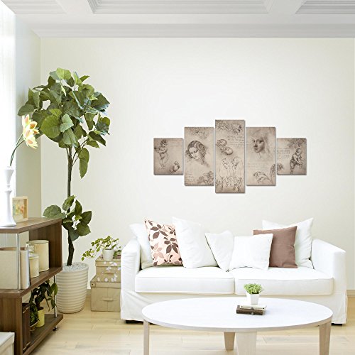 Werke von Leonardo Da Vinci Bild Kunstdruck auf Vlies-Leinwand S034