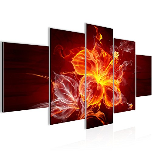Feuer Blumen Bild Kunstdruck auf Vlies-Leinwand B428