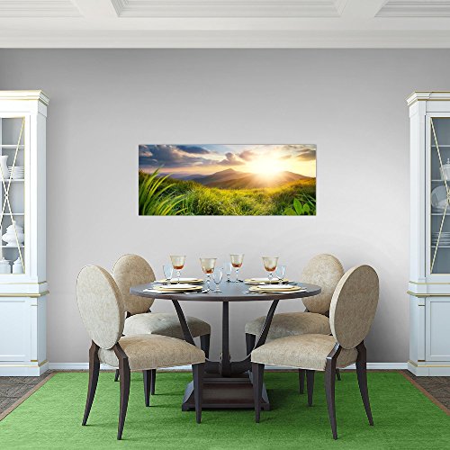 Sonnenuntergang Landschaft Bild Kunstdruck auf Vlies-Leinwand L024