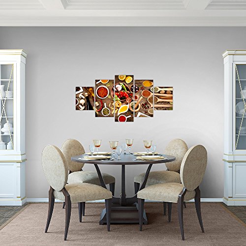 Küche - Gewürze Bild Kunstdruck auf Vlies-Leinwand S116