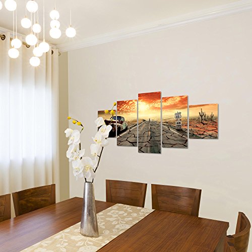 Route 66 Landschaft Bild Kunstdruck auf Vlies-Leinwand L179