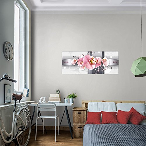 Orchidee Blumen Bild Kunstdruck auf Vlies-Leinwand B363