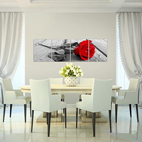 Rose Blumen Bild Kunstdruck auf Vlies-Leinwand B395