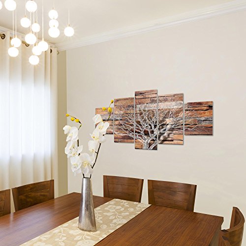 Abstrakt Baum Bild Kunstdruck auf Vlies-Leinwand S224