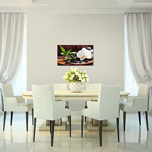 Feng Shui Orchidee Bild Kunstdruck auf Vlies-Leinwand F069