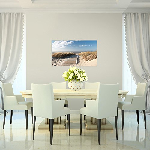 Strand Meer Landschaft Bild Kunstdruck auf Vlies-Leinwand L005