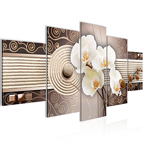 Orchidee Blumen Bild Kunstdruck auf Vlies-Leinwand B142