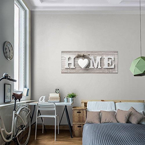Home Herz Bild Kunstdruck auf Vlies-Leinwand H031
