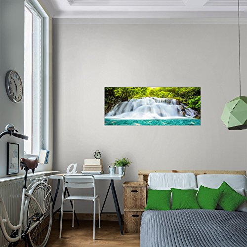 Wasserfall Landschaft Bild Kunstdruck auf Vlies-Leinwand L138