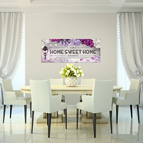 Home Flieder Bild Kunstdruck auf Vlies-Leinwand H004