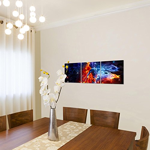 Feuer und Eis Figuren Bild Kunstdruck auf Vlies-Leinwand S045