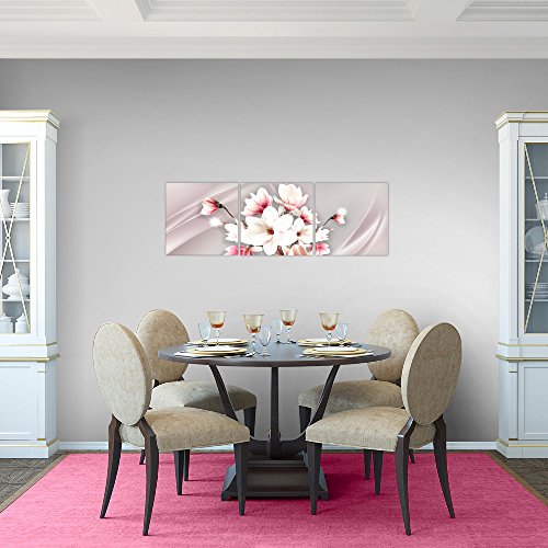 Magnolien Blumen Bild Kunstdruck auf Vlies-Leinwand B284