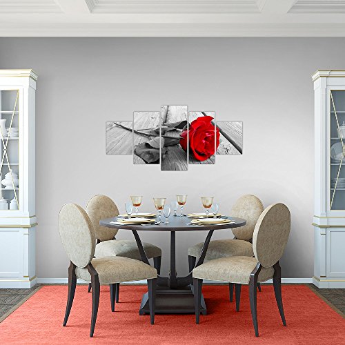 Rose Blumen Bild Kunstdruck auf Vlies-Leinwand B392