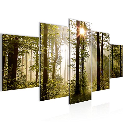 Wald Landschaft Bild Kunstdruck auf Vlies-Leinwand L077