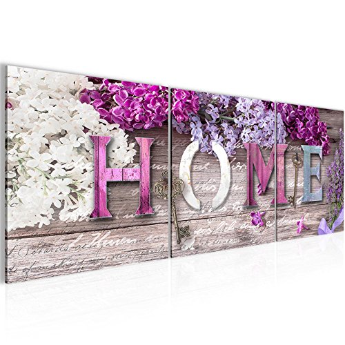 Home Flieder Bild Kunstdruck auf Vlies-Leinwand H006
