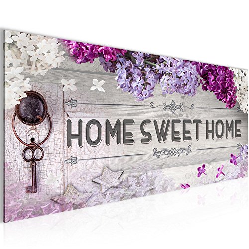 Home Flieder Bild Kunstdruck auf Vlies-Leinwand H004