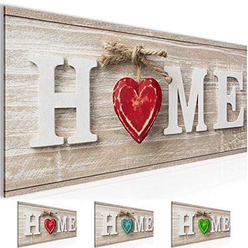 Home Herz Bild Kunstdruck auf Vlies-Leinwand H026