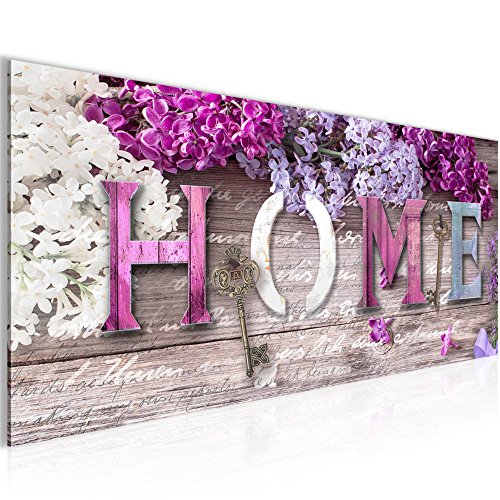 Home Flieder Bild Kunstdruck auf Vlies-Leinwand H003