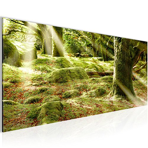 Wald Landschaft Bild Kunstdruck auf Vlies-Leinwand L089