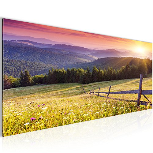 Sonnenaufgang Landschaft Bild Kunstdruck auf Vlies-Leinwand L046