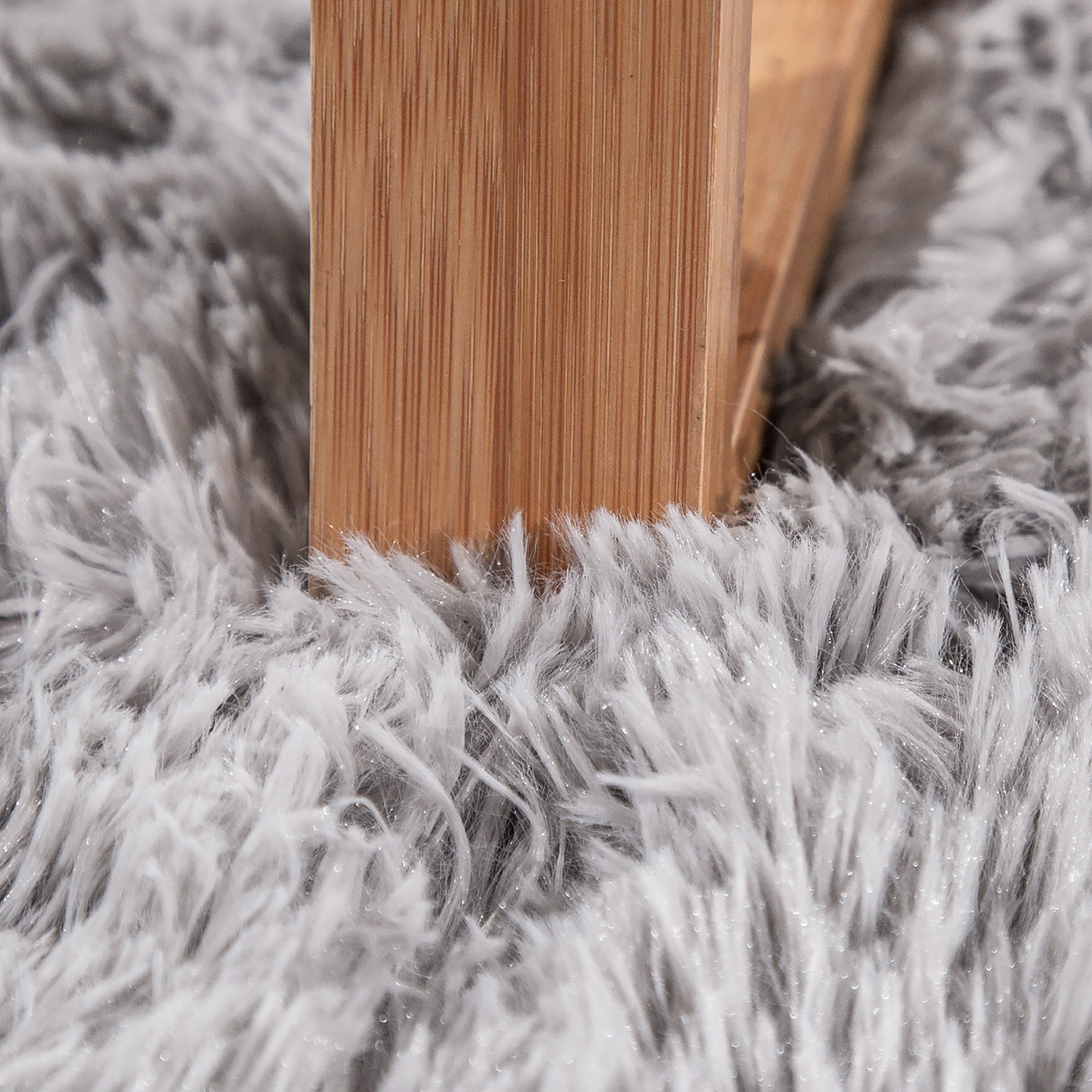 Hochflor Teppich Wohnzimmer Shaggy Flauschig Silber | Mirai Trading GmbH