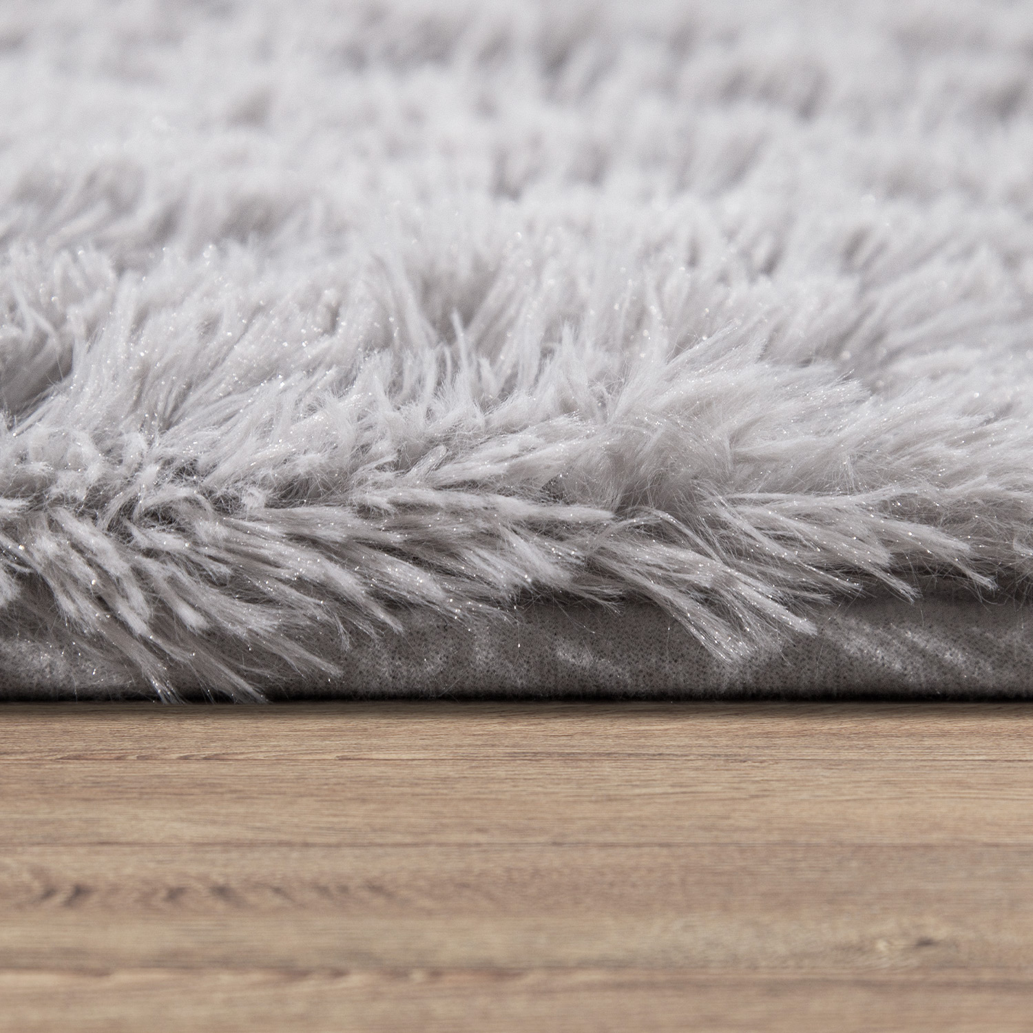 Hochflor Teppich Wohnzimmer Shaggy Flauschig Silber | Mirai Trading GmbH